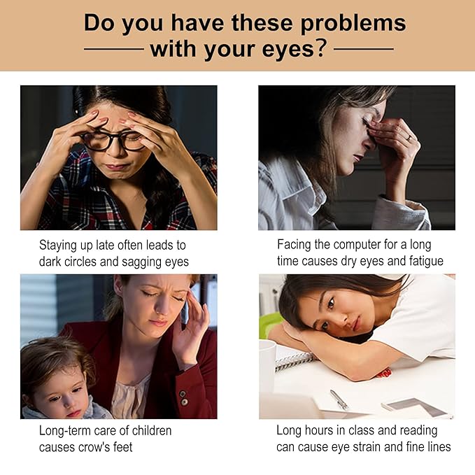 Caffeine Eye Serum, Eye Serum Anti Aging Wrinkles Effectively Fades Dark Circles, Eye Bags, Helping to Minimize Wrinkles and Fine Lines, Eliminate Puffiness, with EGCG, Vitamin C Under Eye Serum 30ml