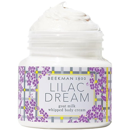 Beekman 1802 Whipped Body Cream – Moisturizes & Softens Skin with Goat Milk, Mango Seed Butter & Vitamin E – 8 oz – Lilac Dream