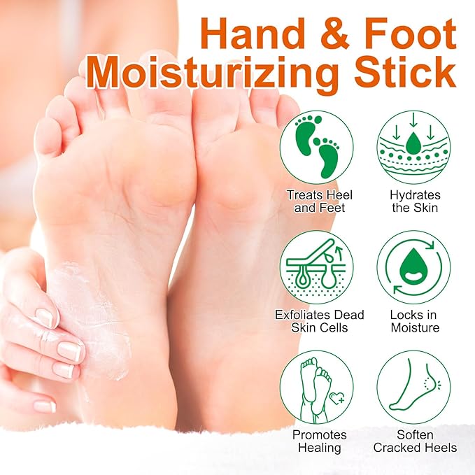 Manuka Honey Cracked Heel Treatment Balm Stick, Dry & Cracked Foot Repair for Intensively & Deeply Moisturizing & Hydrating, Soothing, with Shea Butter, Chamomile|1.41 Oz/40 G