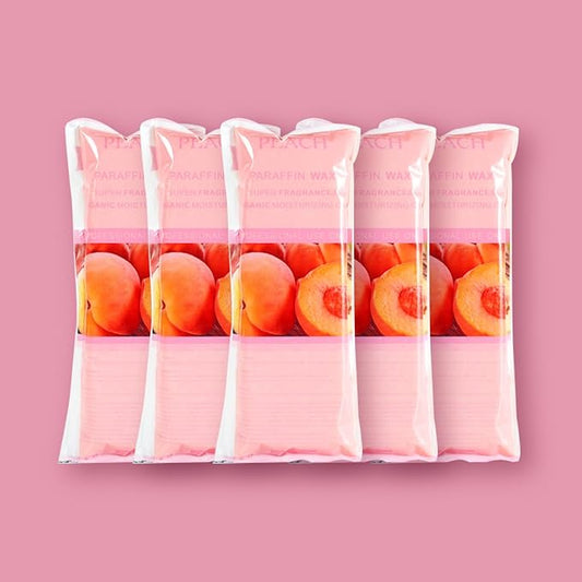 NOVAL Paraffin Wax Refills – Moisturizing & Nourishing, 6 Pack (1LB Each) Peach Scented Wax Blocks for Hands and Feet Spa Bath, Deep Hydration for Dry Skin and Cracked Heels