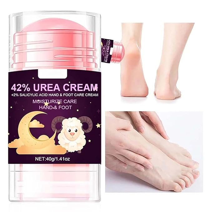 42% Urea Cream with 2% Salicylic Acid, Hand and Foot Cream Stick for Hydrates and Repairs Rough, Dry, Thick & Cracked Skin, Callus Remover, Soothing Skin Care for Women and Men 1.41oz