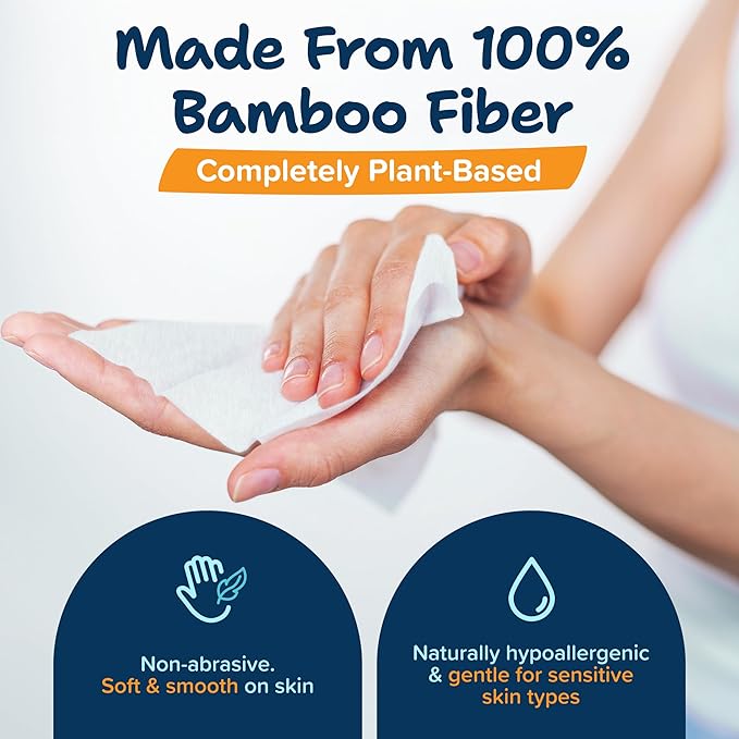 Body Wipes for Adults Bathing No Rinse 150pc XL - Ultra Thick Shower Travel Wipes for Personal Cleansing & Hygiene Essentials, Elderly Care, Incontinence Disposable Washcloths for Women Men