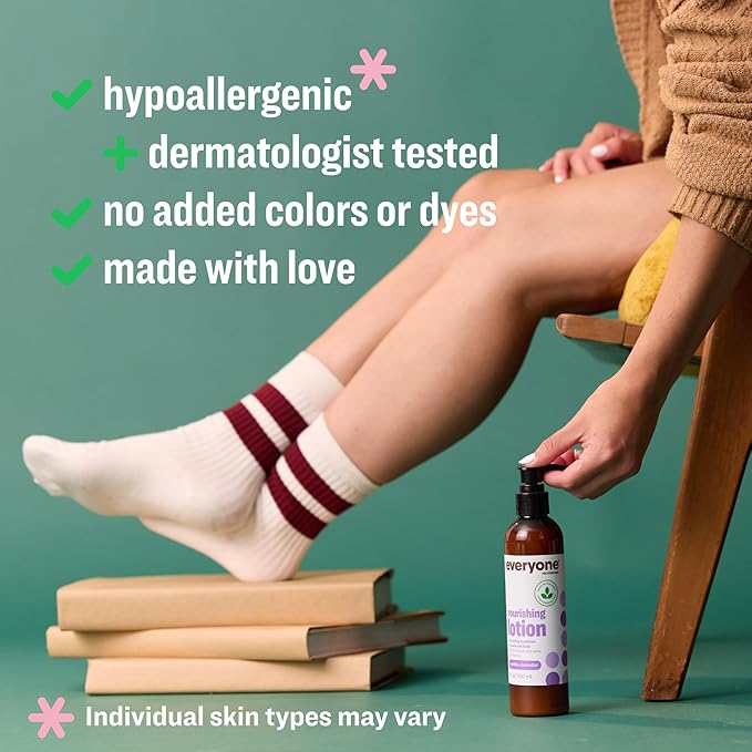 Everyone 2-in-1 Lotion for Hands/Body, 8 ounce (Pack of 2) Vanilla and Lavender made for Men and Women