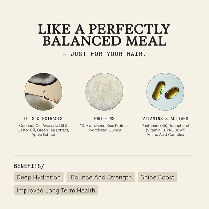 Remilia Hair Mask for Damaged Hair - Rice Protein Treatment - Deep Conditioning Mask, Volumizing & Repairing, Vegan, Made in USA 6.7 fl oz