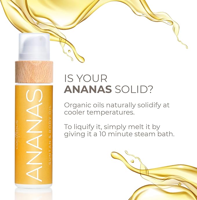 COCOSOLIS ANANAS Tanning Bed Lotion Accelerator - Organic Tanning Lotion with vitamin E & Pineapple Scent Ю Tanning Oil Enhancer For a Rich Chocolate Tan - Nourishing Body Lotion (6.76 fl oz)