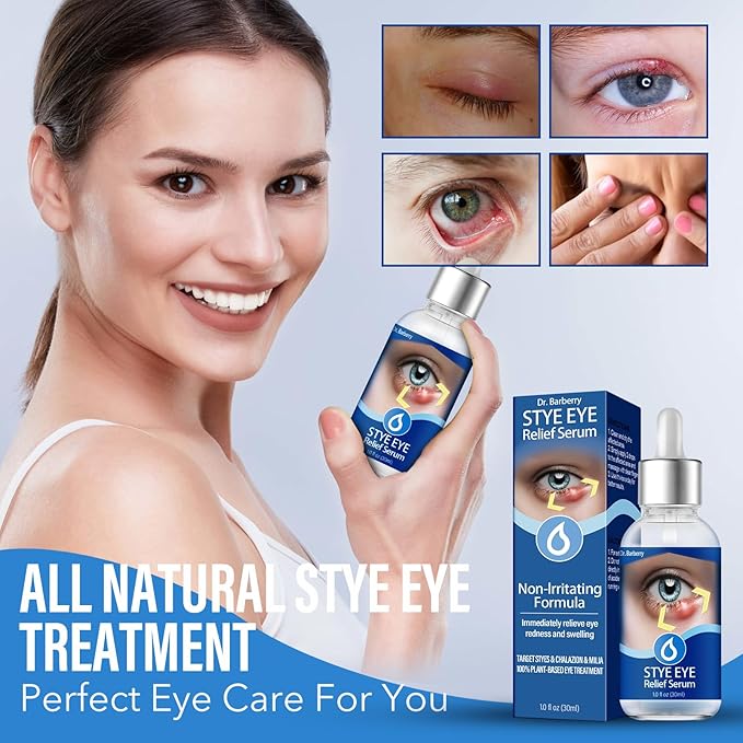 Stye Eye Treatment, Stye Relief Serum, Non-Irritating Formula, Immediatelty Relieve Eye Redness & Swelling, Target Chalazions & Blepharitis (1 Fl. OZ)