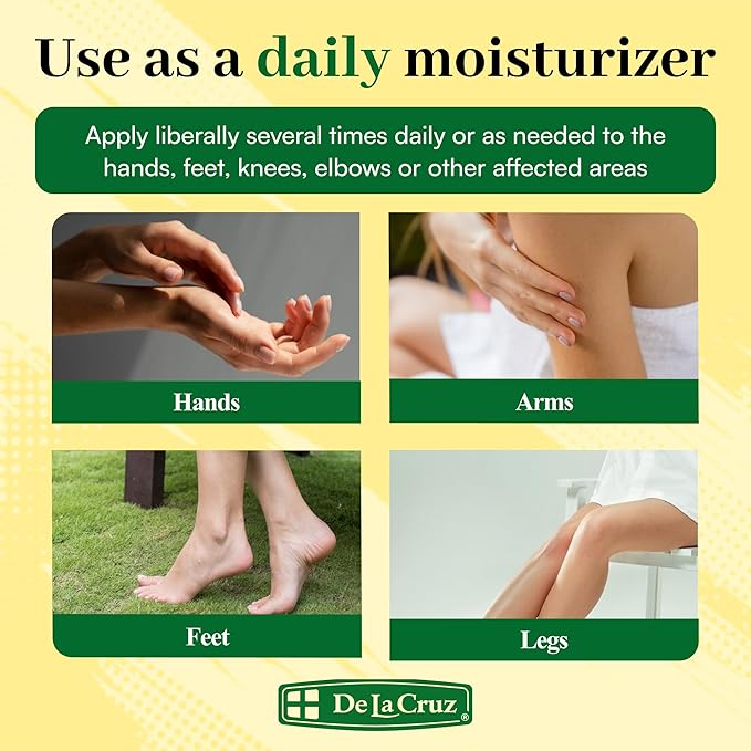 De La Cruz Arnica Salve - Foot Cream for Dry Cracked Heels and Feet - Moisturizing Hand Salve for Dried Hands - 24 Hour Moisture Foot Cream for Dry Cracked Feet and Rough Skin - JUMBO SIZE 5.5 OZ