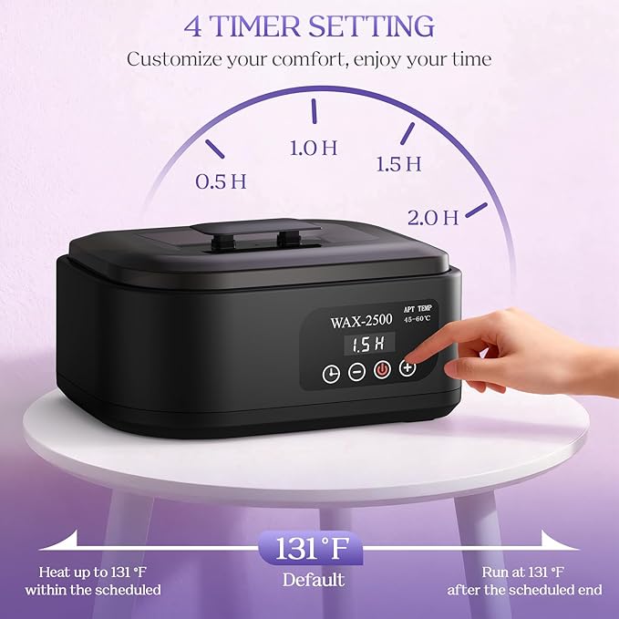 Paraffin Wax Machine for Hands and Feet–Paraffin Wax Warmer with Auto-Timer and Keep Warm Mode, Paraffin Wax Bath Moisturizing Kit for Arthritis, Skin Hydration, Relax Muscles-Black
