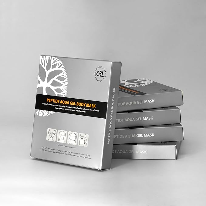 Clinical Resolution Peptide Aqua Gel Mask Instant Hydration, Soothing, Cooling Post-Treatment & Microneedling Relief, 25 Single-Use Masks (5 Boxes, 5 per Box)