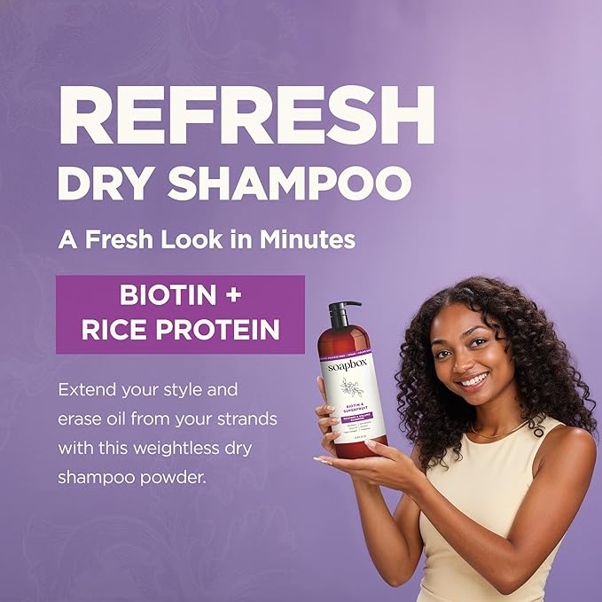 Soapbox Biotin & Superfruit Shampoo & Conditioner Set with Vegan Collagen, Aloe and Shea Butter, Harsh Sulfate Free, Paraben & Silicone Free, 1 Liter Each (Pack of 2)