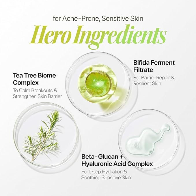 Trouble Patch Mask – Full-Face Acne & Sebum Control Sheet Mask with Tea Tree Biome, Visible Sebum Lift Results, Korean Skincare for Oily & Acne-Prone Skin | Stocking Stuffer Gift | 20ml x 4