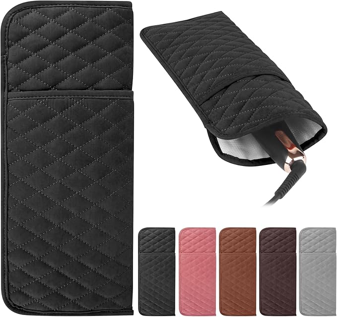 Heat Resistant Hair Tools Organizer Bag Portable Travel Storage Cover Pouch for Hair Straighteners, Curling Irons, Flat Irons and Hot Styling Tools(13.8" x 5.5")