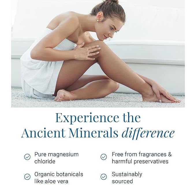 Ancient Minerals Magnesium Gel - 8oz Bottle - Pure Genuine Zechstein Magnesium Chloride - Best for Massage, Topical Skin Application