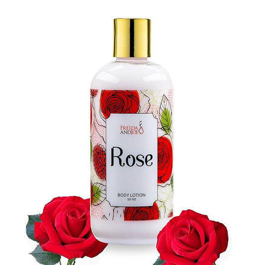 Home Spa Gift Fragrance Body Lotion Luxury Firming Scented 10oz Deep Moisturizing Fragrance Body Lotion for Women (Rose)