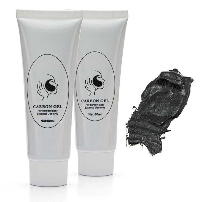 Elitzia Carbon Gel Peel Skin Care Rejuvenation Black Doll Facial Skin Deep Cleaning with Nano Activated Carbon for Laser Carbon Cream ETBDF80 80ml Pack of 2