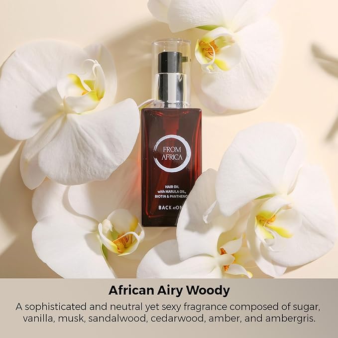 From Africa Hair Oil with Marula Oil, Biotin and Panthenol, 1.62 fl oz