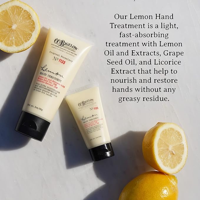 C.O. Bigelow Apothecary Trio Bath & Body Care Gift Set, Lemon Soap, Lemon Hand Treatment & Body Cream, Liquid Hand Wash & Moisturizing Lotions, Set of 3