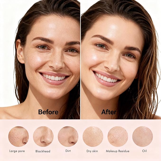 Microtree Electric Facial Cleansing Brush, Ultrasonic Vibrating Face Brush, 2 Speeds for Gentle Clean, Rechargeable Face Scrubber Exfoliator Waterproof Sonic Face Brushes for Cleansing