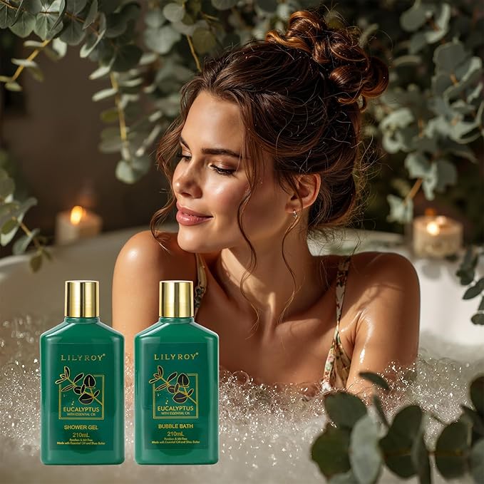 Christmas Gifts for Women - 7 Pcs Pampering Bath and Body Gift Basket Set for Women, Gift with Shower Gel | Valentine's, Birthday, Mothers Day Gifts for Mom, Perfect Gift Set for Mom All Occasion