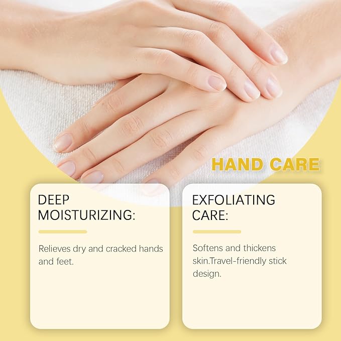 60% Urea Cream with 2% Salicylic Acid Foot Balm, Portable Hand Cream, Foot Cream for Dry Cracked Heels and Feet Hand, Urea Heel Care Stick Callus Remover & Skin Softener, 1oz*2