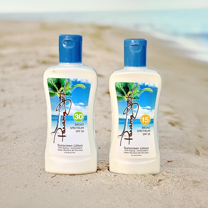 Panama Jack Daily Defense Duo - Travel Sunscreen Lotion SPF 15 & 30 Suntan Sun Care Pack