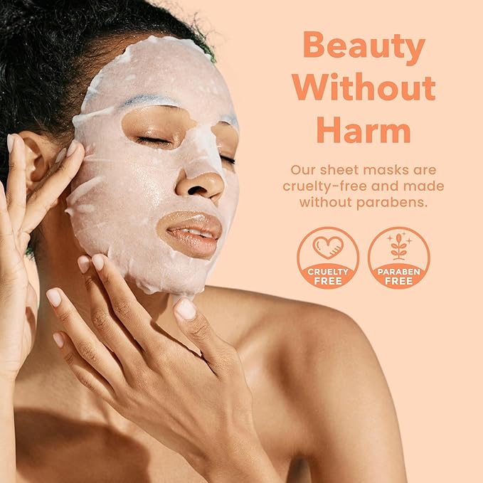 Patchology Exfoliate Mate Face Mask - Exfoliating Facial Sheet Masks w/Papaya & Lactic Acid Serum, Removes Dead Skins & Unclogs Pores for Smooth & Brighter Skin - Ultimate Skincare Solution (4 Count)