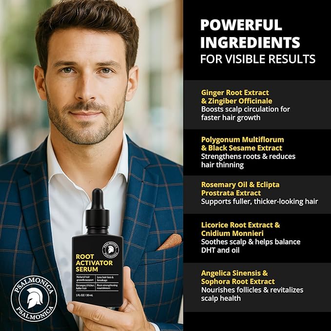Hair Growth Serum: Root Activator Scalp Serum for Hair Loss and Regrowth Treatments – Natural Hair Oils for Hair Growth for Men Women (1 Fl Oz (Pack of 1))