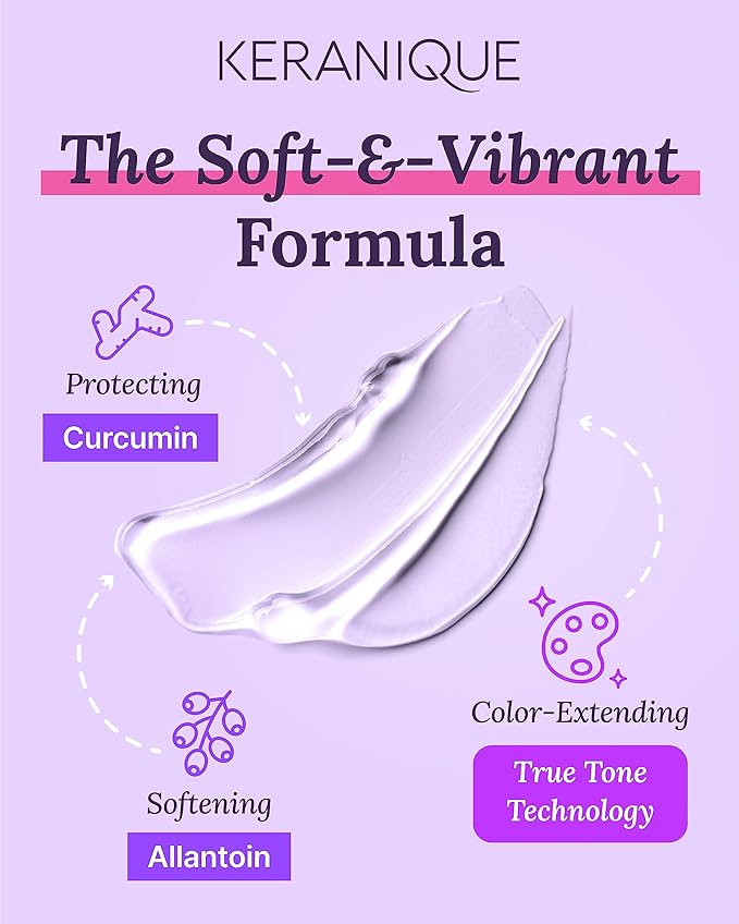 Keranique Keratin Amino Complex Color Boost Scalp Revitalizing Shampoo for Treated Hair, 8 oz - Sulfate, Paraben, Dye Free, Protects Cuticle, Prevents Fade, Moisturizing, Unisex