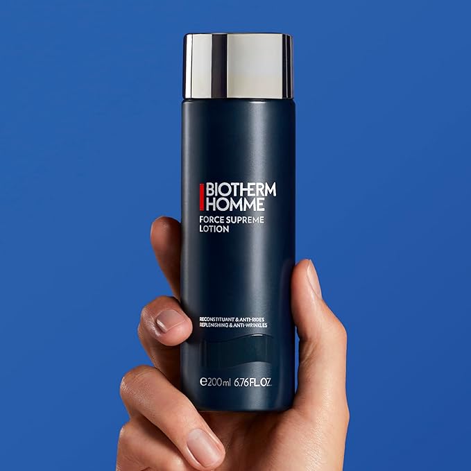 Biotherm Force Supreme Lotion, Replenishing & Anti-Aging Face Lotion for Men with Pro-Xylane and Cedar Bud Extract, Firms and Tones the Skin, Helps Reduces Signs of Aging, 6.8 Fl. Oz.