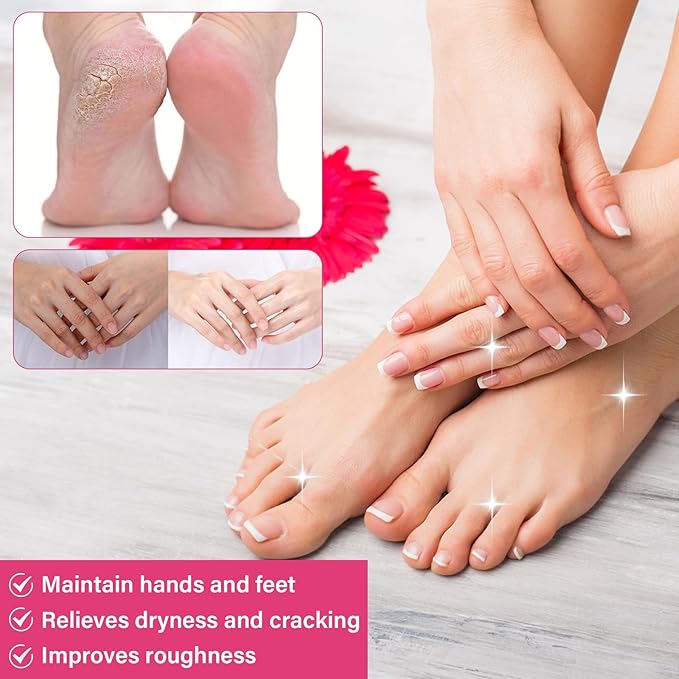 2PCS 60% Urea Hydrating and Anti-Cracking Foot Cream，2025 Upgraded Hand and Foot Cream Urea Moisturizer，Hydrates Dry and Cracked Feet and Hand (1.41 Ounce, Peach)