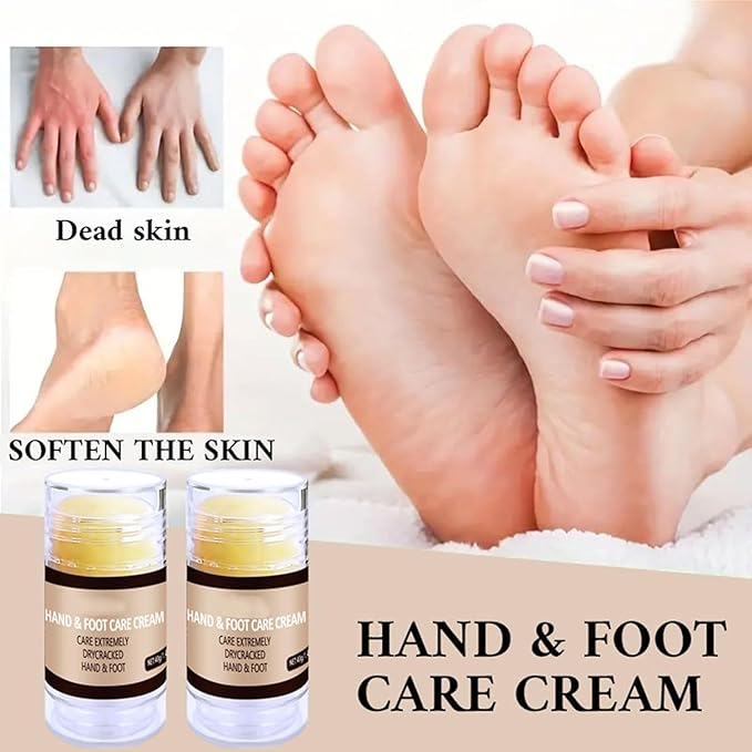 Foot Cream for Dry Cracked Heels and Feet, Horse Oil Foot Balm Repair Cream for Knees Elbows Hands Hydrate & Nourish Foot Care for Calluses Softens Skin Exfoliates Dead Skin Women and Men 1.41oz
