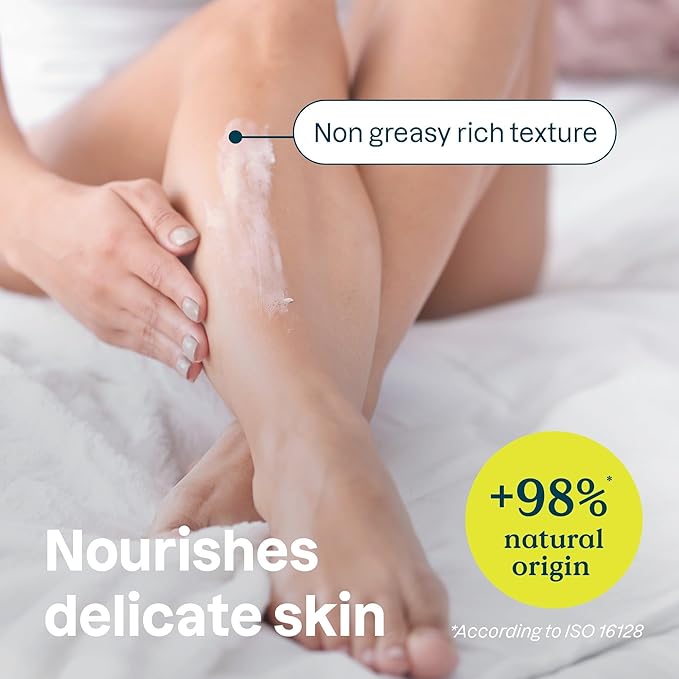 ATTITUDE Body Cream for Sensitive Skin with Oat, EWG Verified, Dermatologically Tested, Vegan, Vanilla Cream Scent, 8 Fl Oz