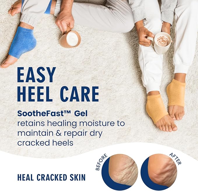 Dr. Frederick's Original Moisturizing Fuzzy Heel Socks for Dry Cracked Heels Treatment - Infused with Olive Oil, Jojoba Oil and Vitamin E - 6 Pairs - Stocking Stuffers for Adults - Variety Pack
