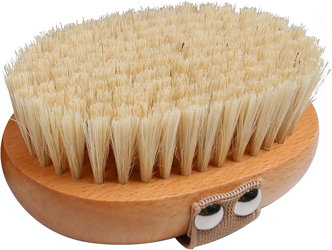 OWIIZI Dry Brushing Body Brush with Soft Vegan Bristles Antiskid Wooden Exfoliator Bath Scrubber for Wet or Dry Exfoliating,Body Scrub Deep Cleanse