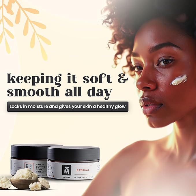 Kaeme Eternal Whipped UNrefined Shea Body Butter Moisturizer For Body, Hand, Hair, Face,For Women & Men, Restore, Nourish, Soften Dry Skin, Handmade from Raw Organic Shea,Coconut Oil(10.5oz/300g jar)