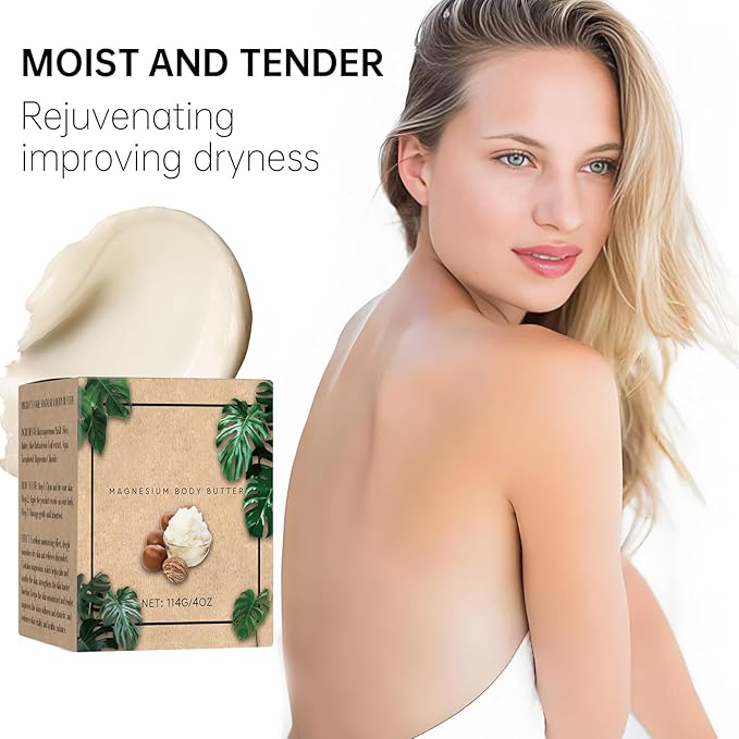 Neuropathy Cream, Magnesium Body Butter,Magnesium Cream for Neuropathy, Deeply Moisturizes Skin, Keep Soft Smooth, Suitable for All Skin Types (114g/1pcs)