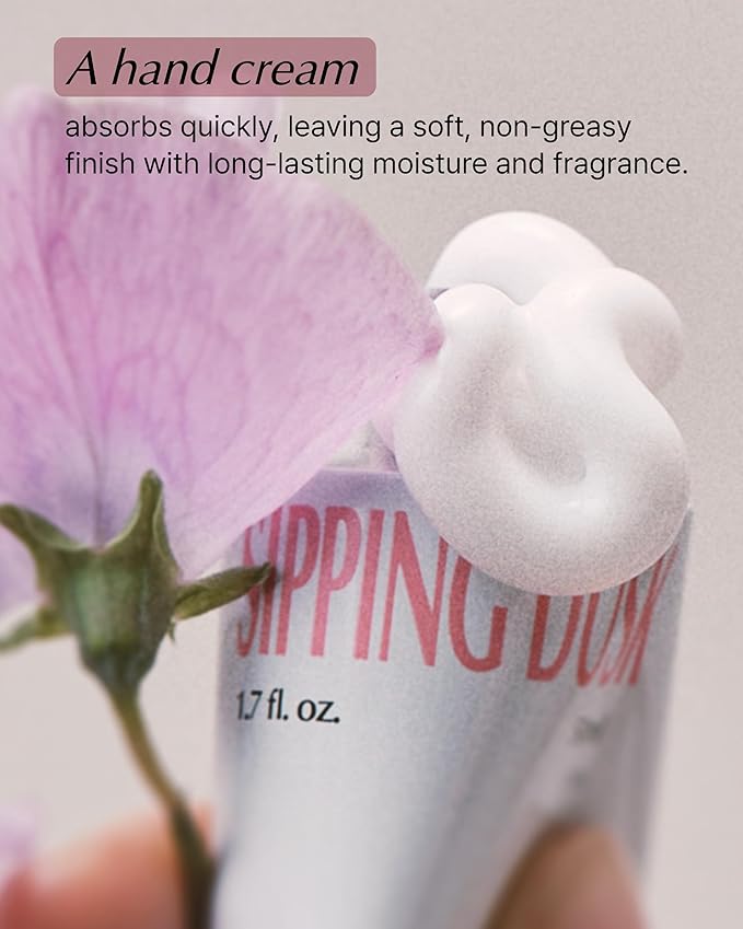 VINOIR Decanting Hand Cream SIPPING DUSK - Long Lasting Perfumed Hand Moisturizer for Rough Skin - Soft & Smooth Hands - Berry, Lavender and Spicy Scent, 1.7oz.