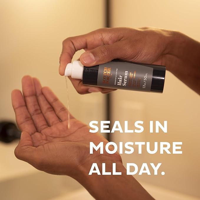 Scotch Porter Curls & Waves Hair Oil for Men | Formulated with Non-Toxic Ingredients, Free of Parabens, Sulfates & Silicones | Vegan | 1.7oz – 2 Pack