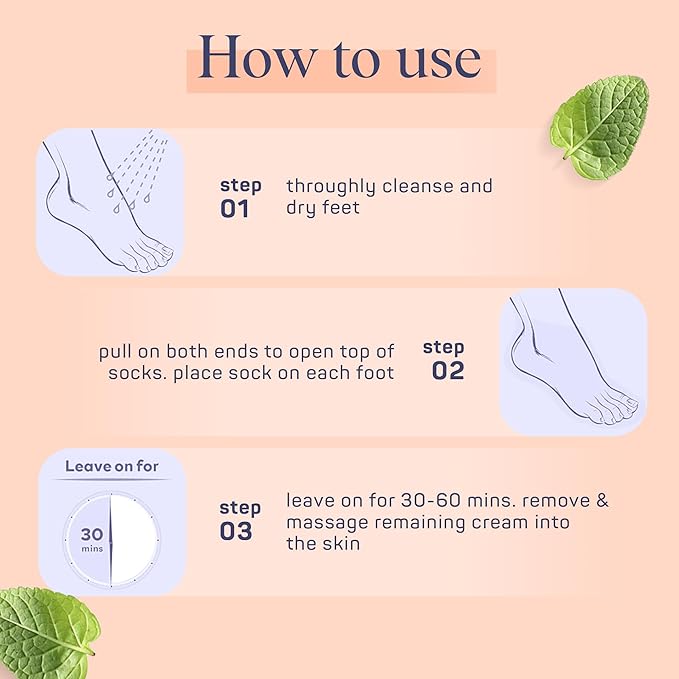 SpaLife Moisturizing Foot Mask | Foot Wrap for Dry Cracked Feet Intensive Repair Treatment | Tea Tree Oil Softening Booties | Callus Remover Alternative | Self Care Gifts for Women | 8 Pack