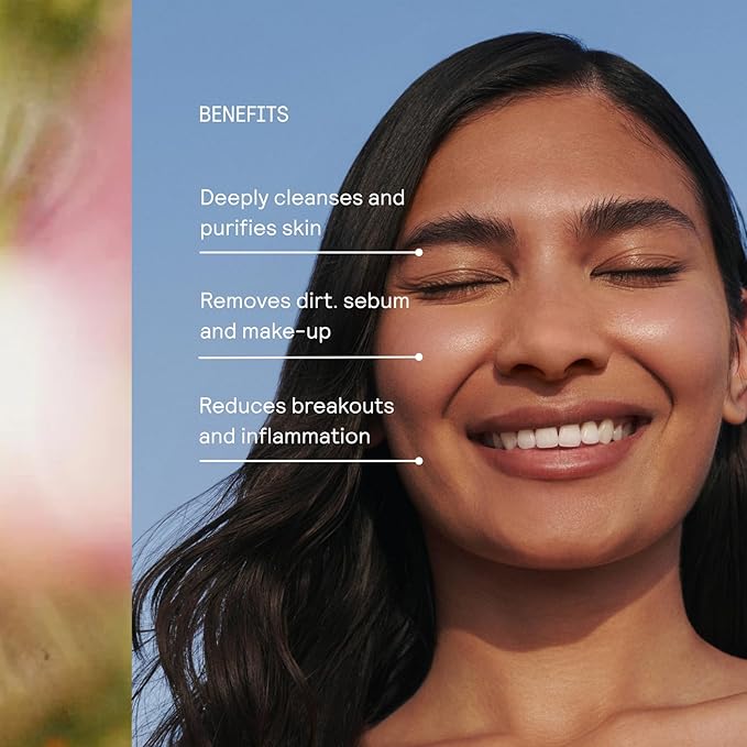 EQ Gentle Cleanser - EGCG + Quercetin - Gentle Face Wash - Cleanse & Purify Skin - For Redness & Blemishes - With Squalene Oil - Lightweight Plant-Based Formula - 4.05 fl oz