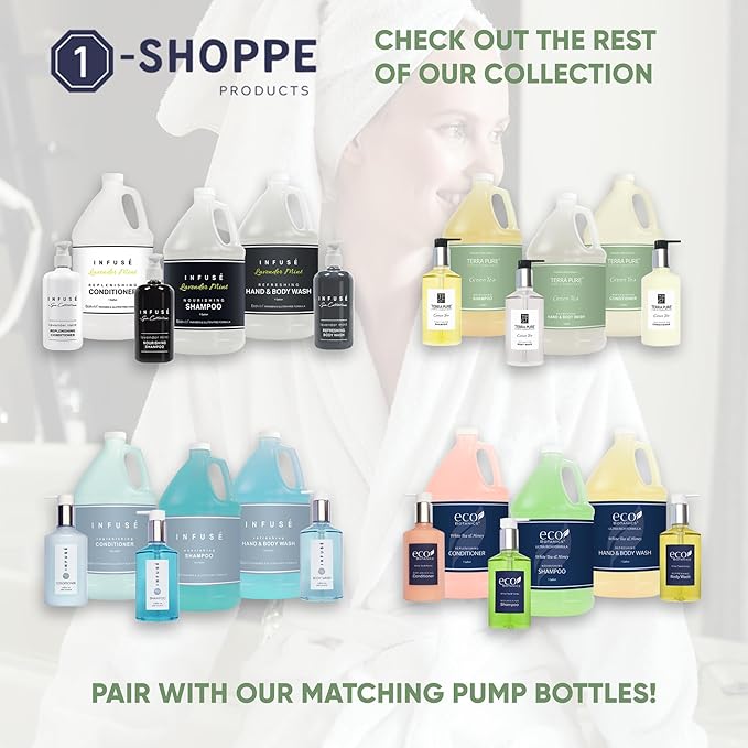 Terra Pure Green Tea Hotel Body Lotion | 1 Gallon | For Hospitality & Vacation Rentals to Refill Dispensers | (Set of 4)