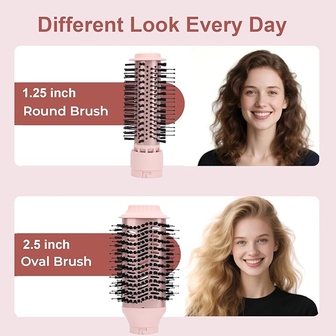 6-in-1 Multi Hair Styler | Air Styling & Drying System | Powerful Hair Dryer Brush | No Heat Damage | Auto-Wrap Curlers, Oval Brush, Round Brush, Comb & Storage Bag