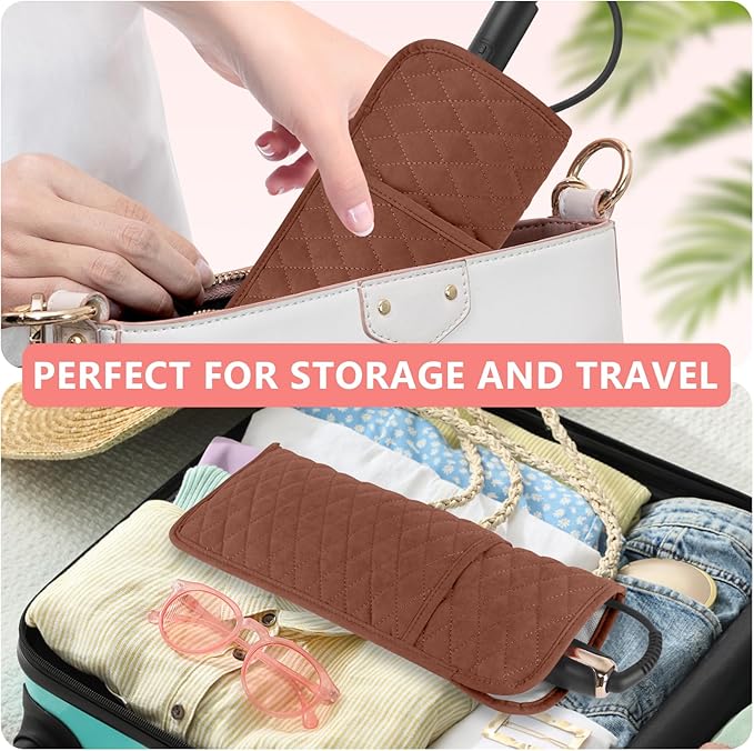 Heat Resistant Hair Tools Organizer Bag Portable Travel Storage Cover Pouch for Hair Straighteners, Curling Irons, Flat Irons and Hot Styling Tools(13.8" x 5.5")