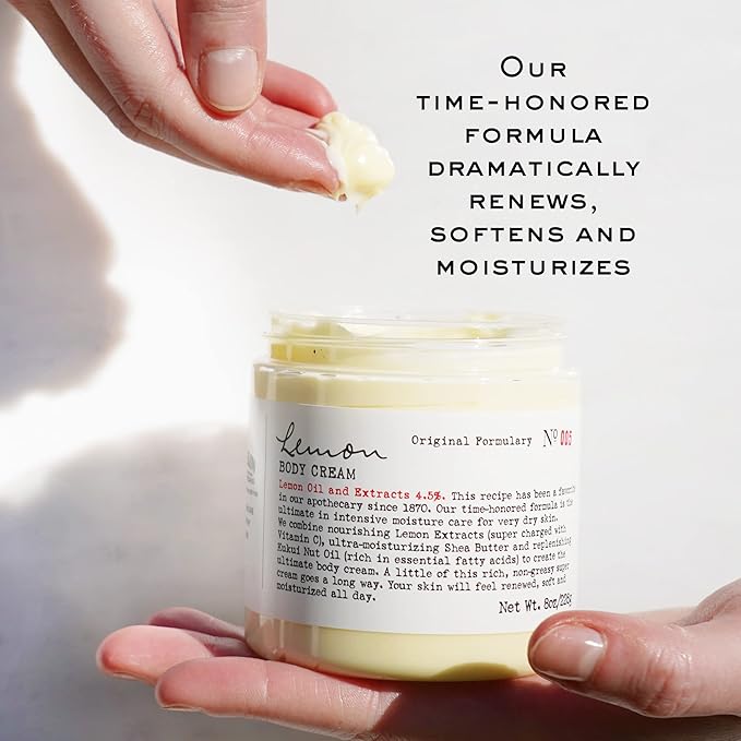 C.O. Bigelow Apothecary Trio Bath & Body Care Gift Set, Lemon Soap, Lemon Hand Treatment & Body Cream, Liquid Hand Wash & Moisturizing Lotions, Set of 3