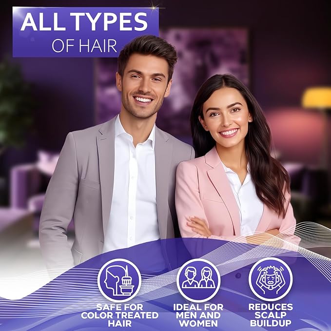 Hard Water Shampoo and Conditioner Set - Sulfate Free Hair Care Products for Women and Men - Moisturizing Treatment with Chelating Properties for a Deep Clean - Remover for Cleansing Mineral Build Up