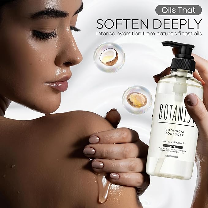 Botanist Moisturizing Body Wash for Dry & Sensitive Skin Women & Men, Organic Body Soap Gel with Shea Butter, Coconut Oil & Aloe from Japan, Paraben& Sulfate Free Water Lily& Raspberry 16.5 Fl Oz 2EA