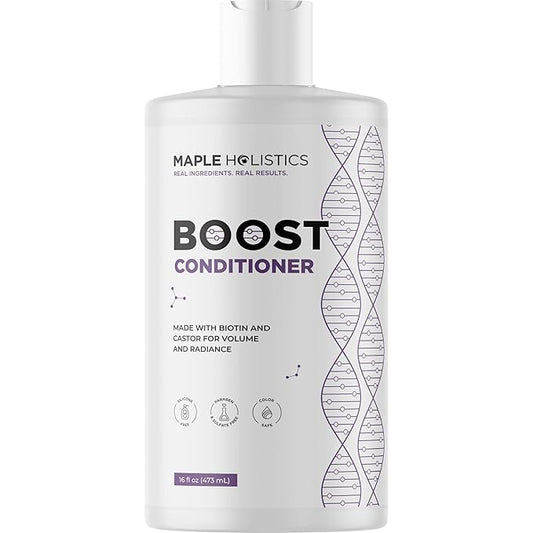 Boost Biotin Conditioner for Thinning Hair - Sulfate Free Biotin and Collagen Conditioner for Women & Men with Moisturizing and Volumizing Castor and Rosemary Oil for Fine Weak & Dull Hair (16 Fl Oz)