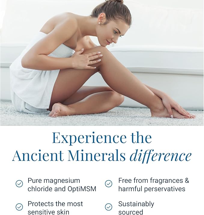 Ancient Minerals Magnesium Lotion Ultra with MSM Pure Genuine Zechstein Magnesium Lotion for Topical Application (5oz)