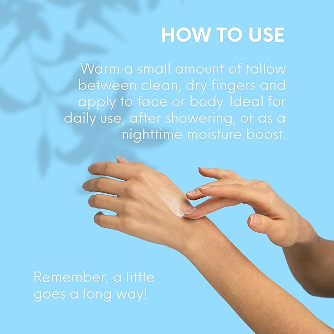 Mellow Moo'd Whipped Grass Fed Beef Tallow - Face + Body Cream - Tallow Moisturizer for Sensitive Skin - Natural Body Butter Lotion XTRA Large 9 FL OZ - Made In USA (9oz, Vanilla)