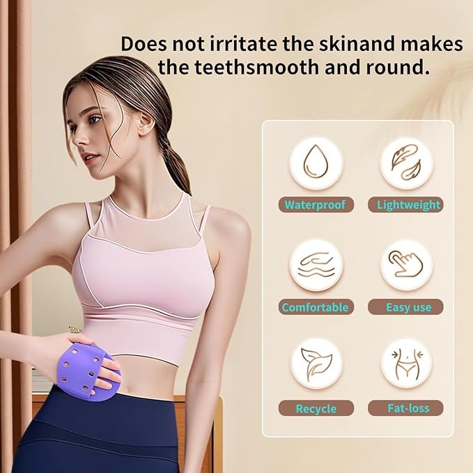 Massage Brush for Belly Body Relaxation Massage Comb Essential Oil Brush Body Scrubber Bath Body Brushes SPA Massager Device, Meridian Pressure Brush for Belly, Arms, Legs, Back (2 Pcs)